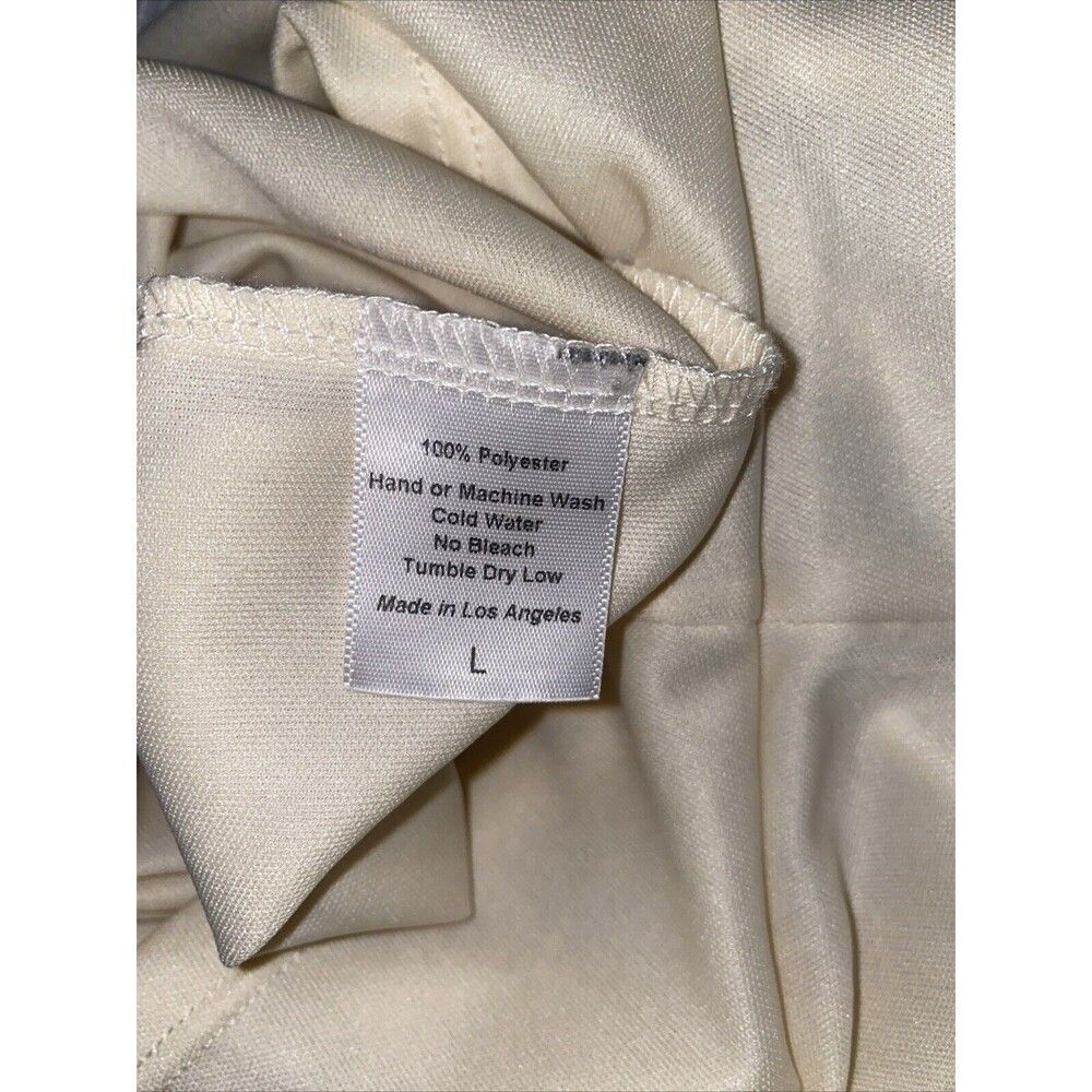 Lucy mini dress Shoulder Tie Gold Metallic Sexy HOCO pleated L fairy prom club - Picture 12 of 12